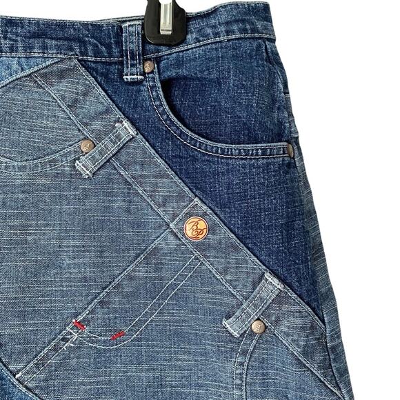 Vintage Asymmetrical Baby Phat Girlz Denim Patchwork Skirt size medium - Picture 3 of 5